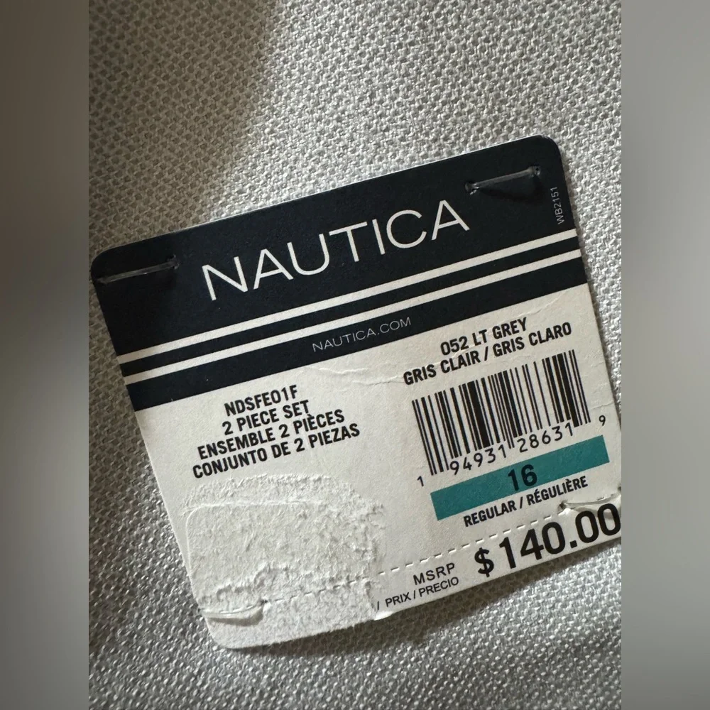 NWT- Boys Nautica Light Gray Blazer - Picture 3 of 3